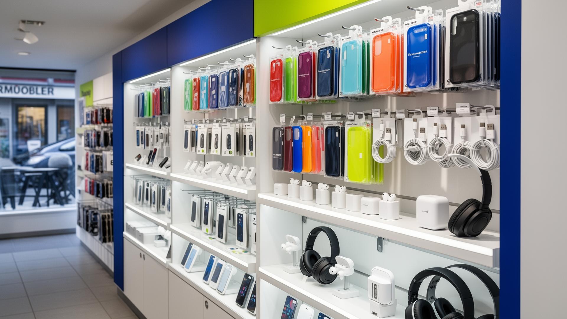 Phone cases, charging cables and audio accessories